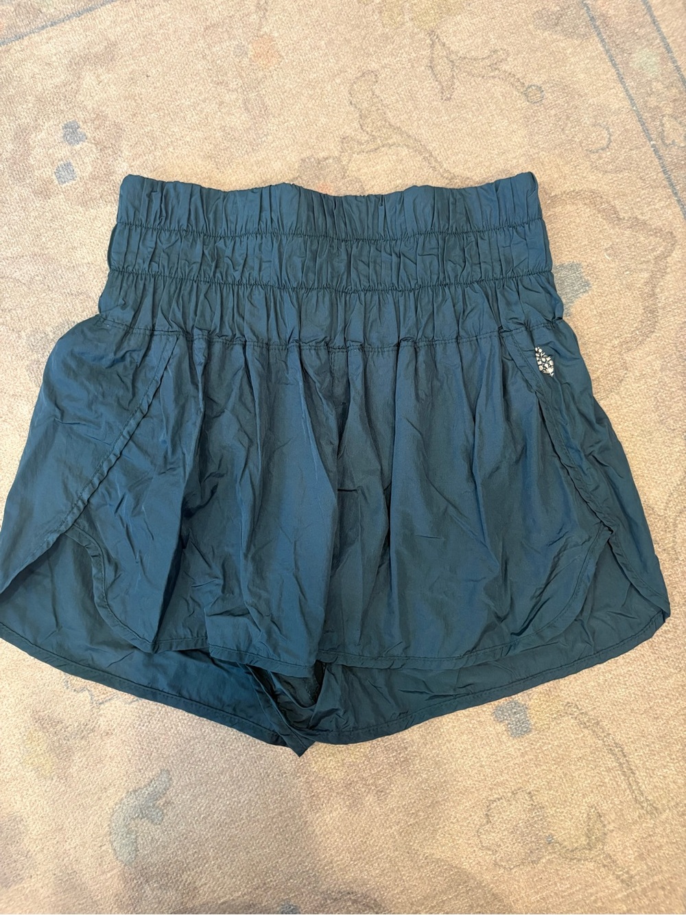 Free People Teal High-Waist Athletic Shorts